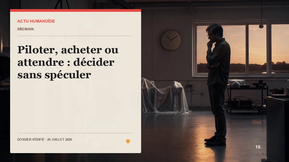 Scène photographique illustrant le dossier « Piloter, acheter ou attendre : décider sans spéculer »