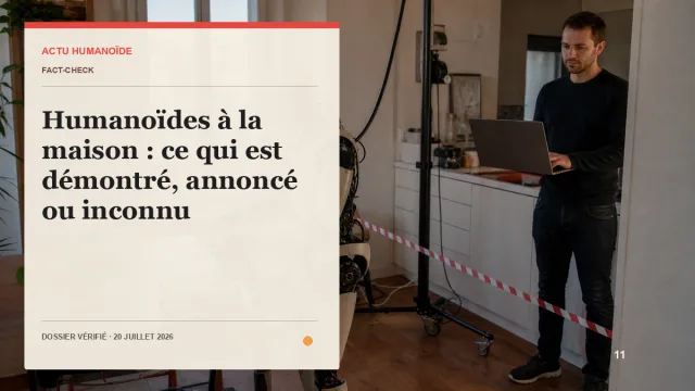 Scène photographique illustrant le dossier « Humanoïdes à la maison : ce qui est démontré, annoncé ou inconnu »