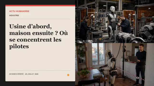 Robot humanoïde confronté aux environnements d’usine et de domicile