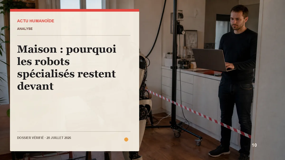 Scène photographique illustrant le dossier « Maison : pourquoi les robots spécialisés restent devant »