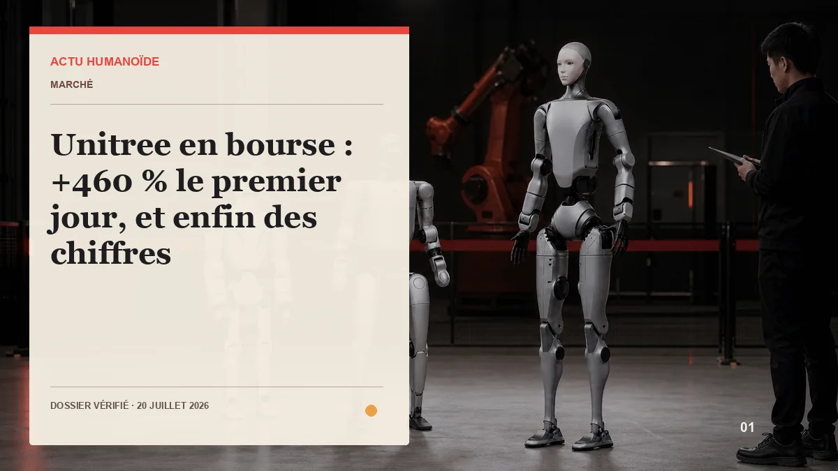 Écrans de cotation boursière et silhouette de robot humanoïde générique